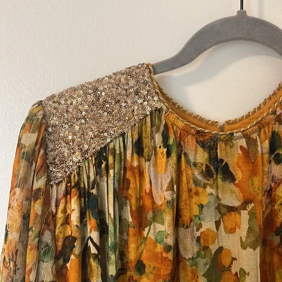 Anthropologie Multicolor Floral Blouse - Picture 3 of 9